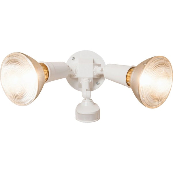 Halo White Motion Sensing Dusk To Dawn Incandescent Floodlight Fixture MS34W - main